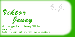 viktor jeney business card